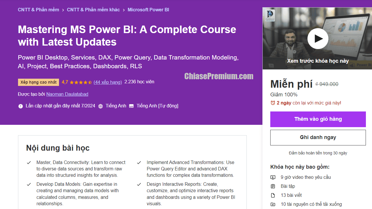 Thông thạo Phân tích dữ liệu với Power BI