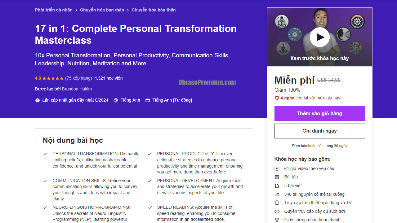 17 in 1: Complete Personal Transformation Masterclass