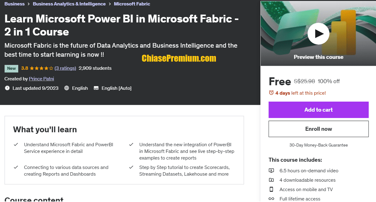 Learn Microsoft Power BI in Microsoft Fabric - 2 in 1 Course