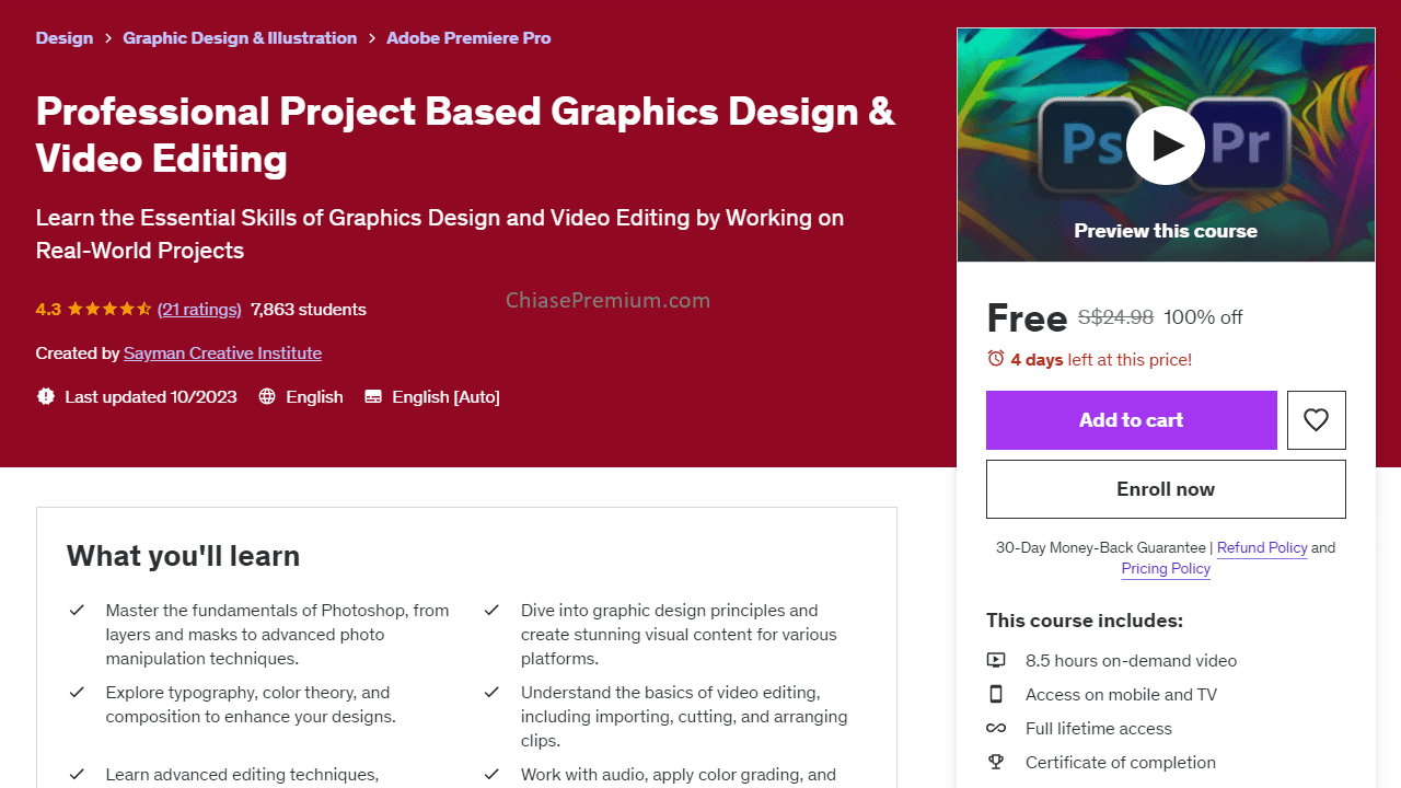 Professional Project Based Graphics Design & Video Editing