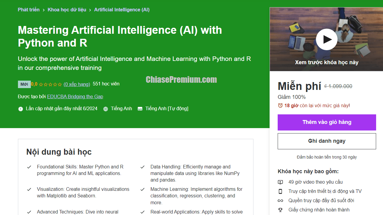 Mastering Artificial Intelligence (AI) with Python and R