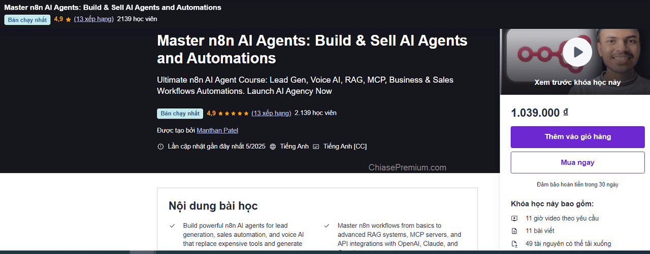 Master n8n AI Agents: Build & Sell AI Agents and Automations