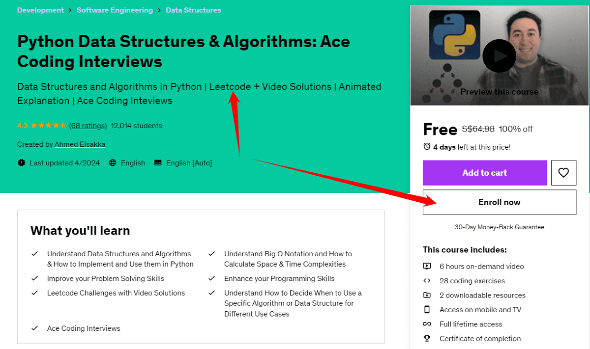 Python Data Structures & Algorithms: Ace Coding Interviews