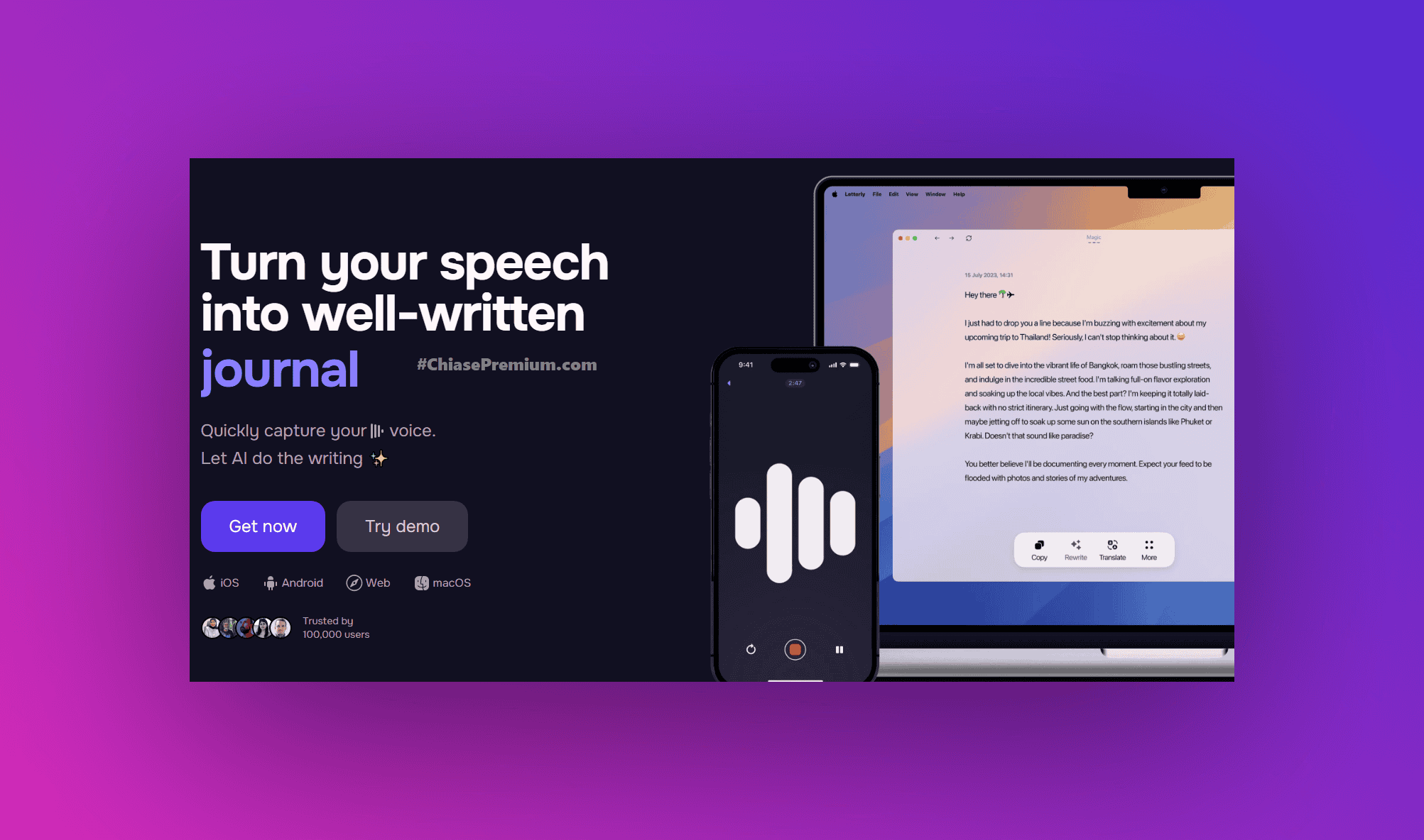 Turn any speech into brilliant text