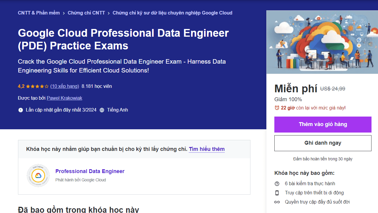 Google Cloud Professional Data Engineer (PDE) Practice Exams