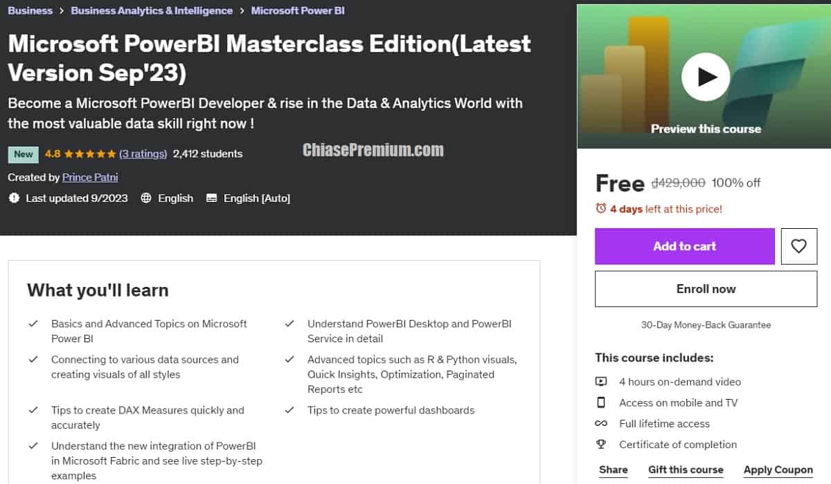 Microsoft PowerBI Masterclass Edition