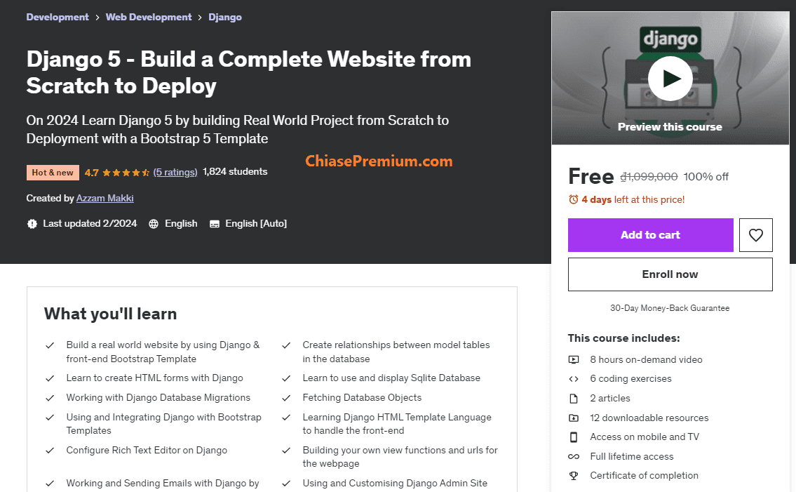Django 5 - Build a Complete Website from Scratch to Deploy