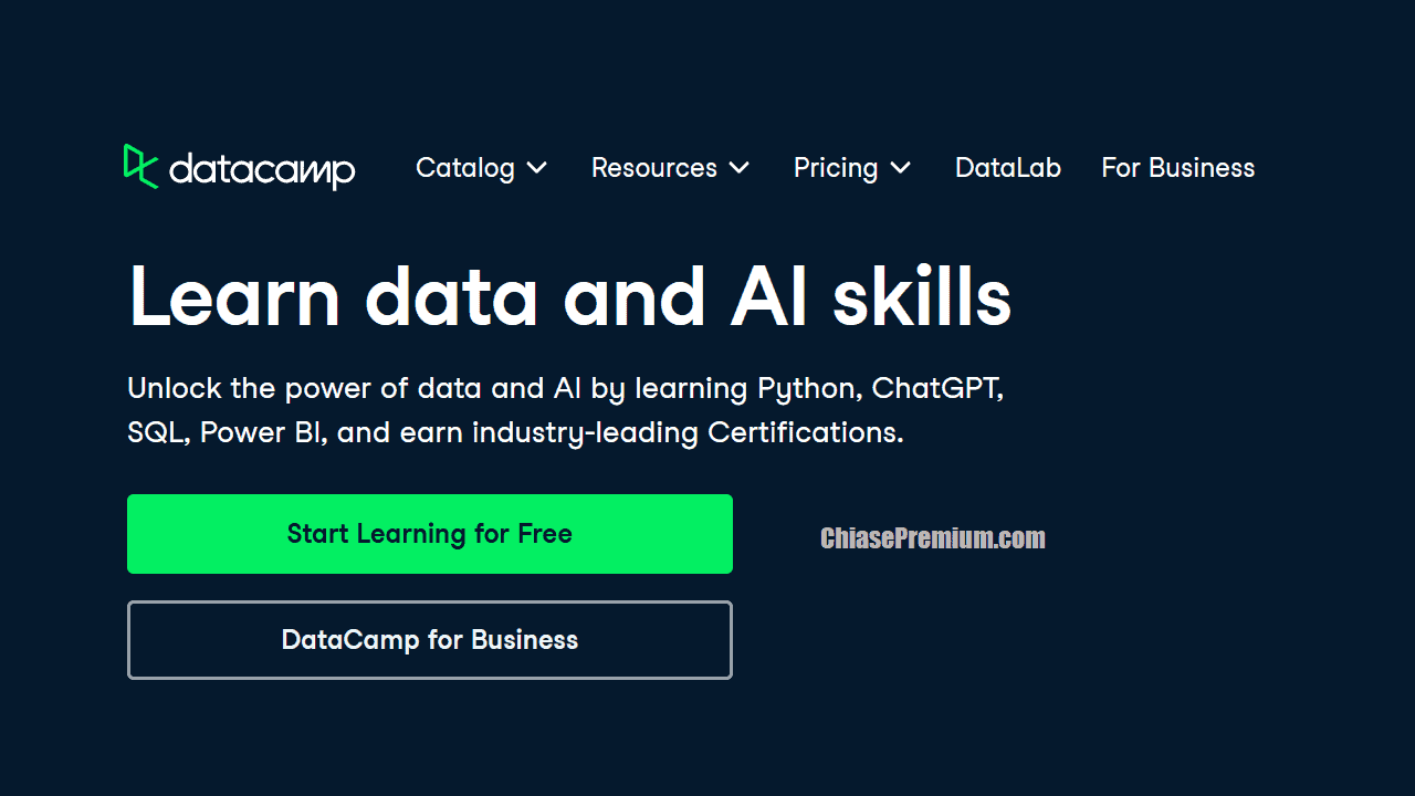 Mua tài khoản DataCamp Premium giá rẻ 03 tháng - 01 năm