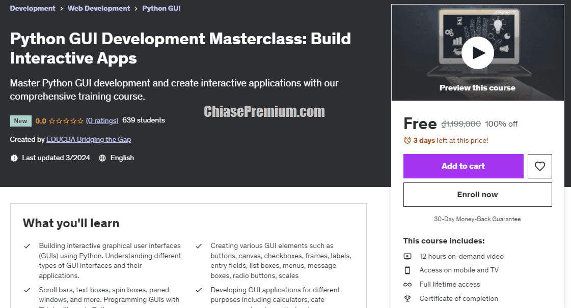 Python GUI Development Masterclass: Build Interactive Apps