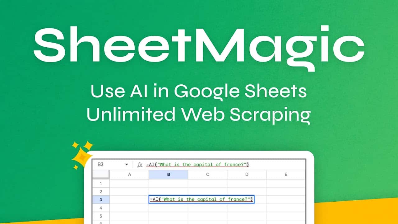 SheetMagic - dùng AI trên Google Sheet | Ưu đãi lifetime chính thức
