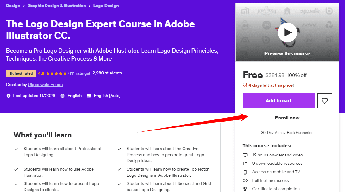 The Logo Design Expert Course in Adobe Illustrator CC.
