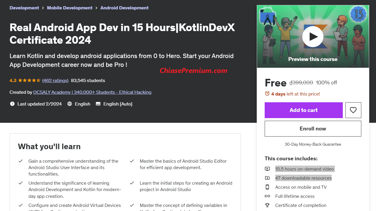 Real Android App Dev in 15 Hours | KotlinDevX Certificate 2024