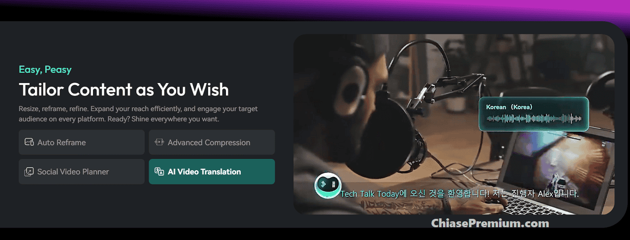 Tính năng AI Video Translation